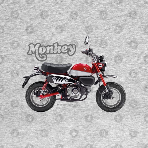 Honda Monkey 125 19 red, s by MessyHighway